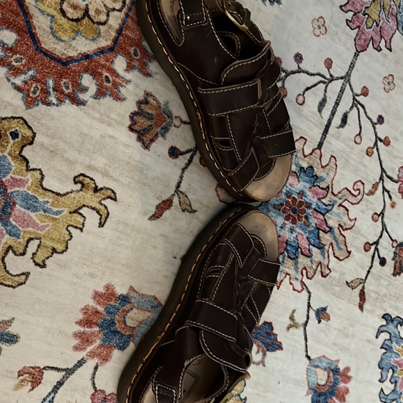 Dr Martens Sandals Size 10 Brown Buckle 2066992 England \'90s Fisherman Chunky